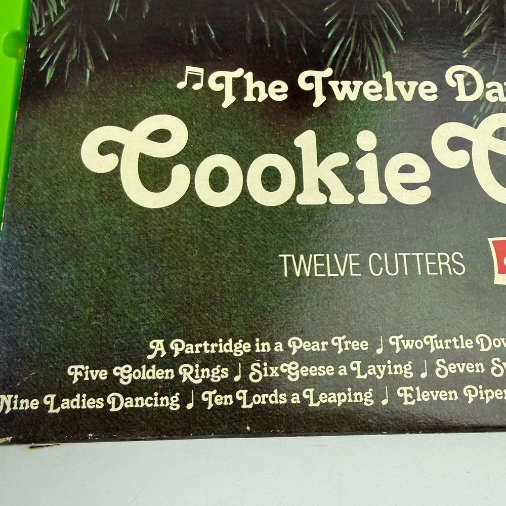 Vintage Chilton The Twelve Days of Christmas Cookie Cutters Set 1978 Red Holiday